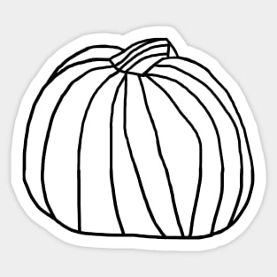 One Big Pumpkin Minimal Line Drawing Sticker